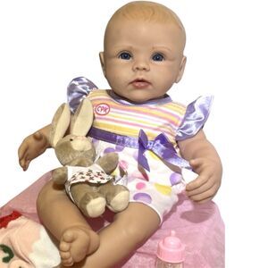Linda Murray ADG So Truly Mine 16" Newborn Baby Doll Blue Eyes With Accessories